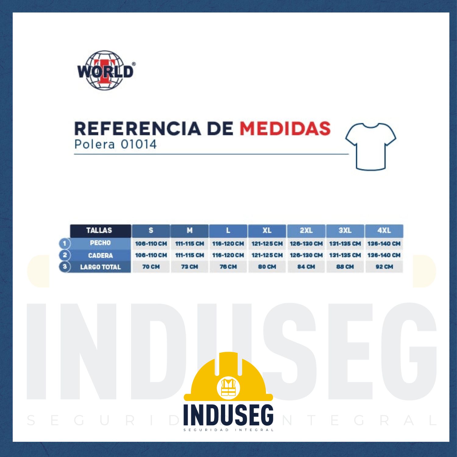 Polera 100% Algodón Manga Corta Hombre